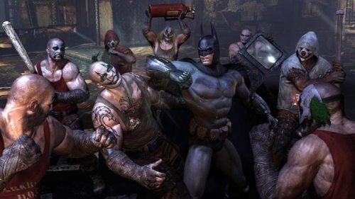 arkham city fighting thugs